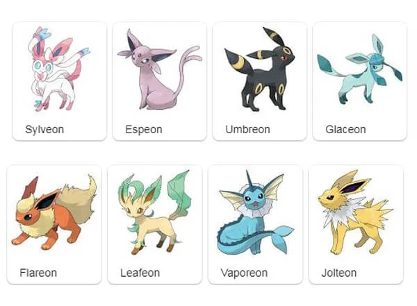 pokemon go eevees evolutions