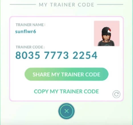 share my trainer code