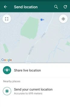 share whatsapp live location android