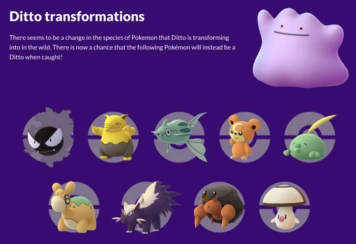 transform pokemon dittos