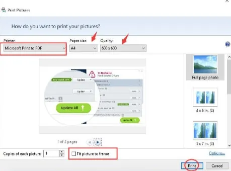 microsoft print to pdf print