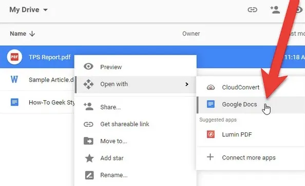 open pdf google docs