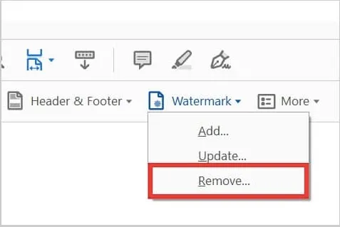 remove pdf watermark adobe