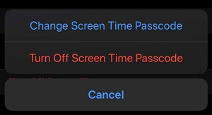 turn off screen time