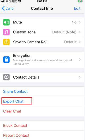 export whatsapp chat history