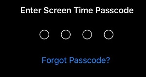 forgot screen time passcode