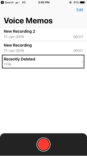 recover voice memos from recently deleted