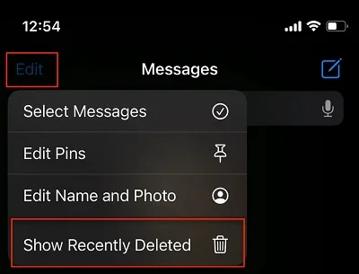 recover iphone recently deleted messages