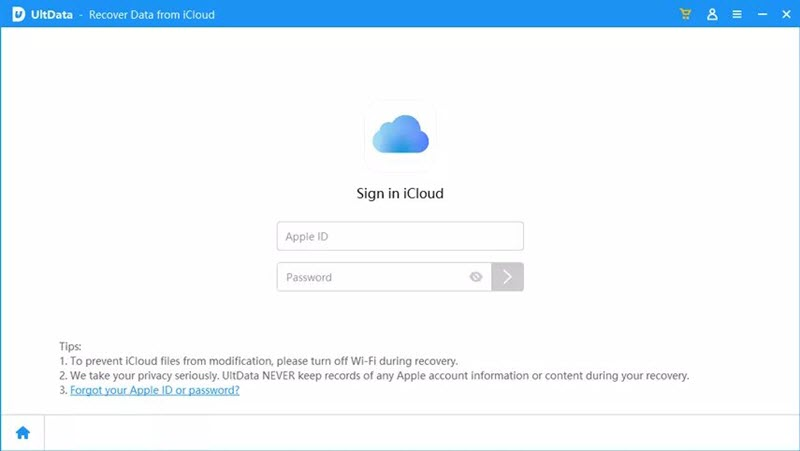 sign in icloud