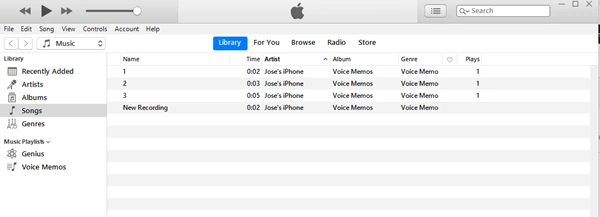 sync voice memos from itunes to iphone
