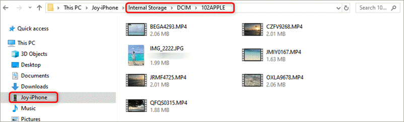 transfer photos from iphone to pc via file explorer