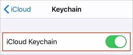 activate icloud keychain iphone