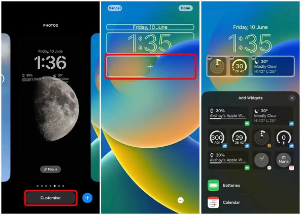 add widgets to iphone lock screen