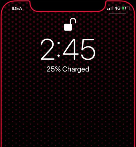 battery percentage on iphone lock screen