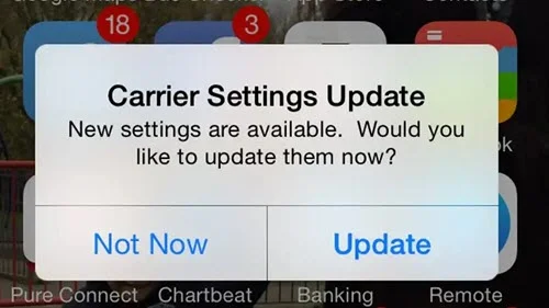 carrier settings update iphone