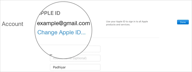 how to change apple id