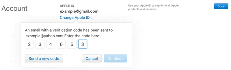 how to change apple id