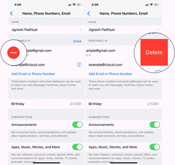 how to change apple id