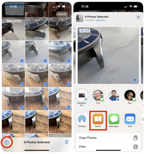 convert photos to pdf on iphone