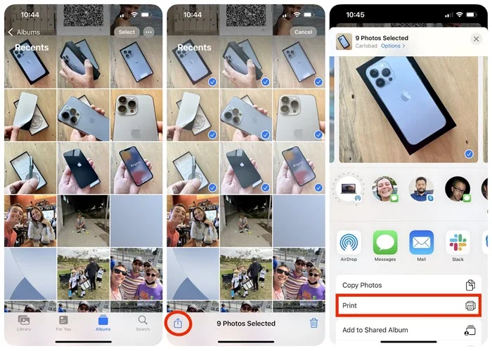 convert photos to pdf on iphone