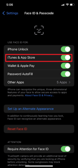 disable itunes app store password