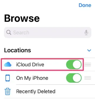 iphone icloud drive