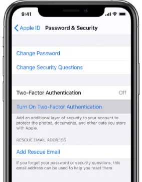 iphone security settings
