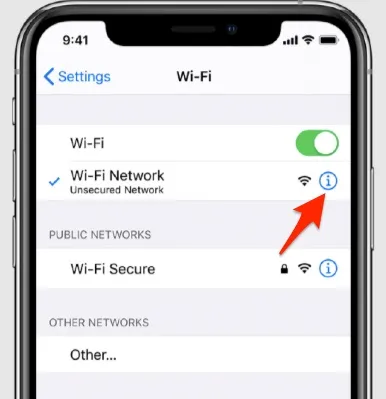 iphone wifi i icon