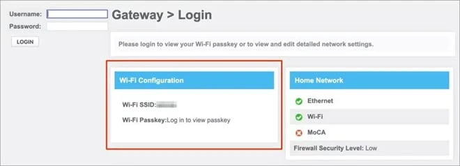 login page router settings