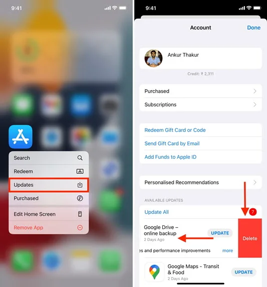 how to delete hidden apps on iphone