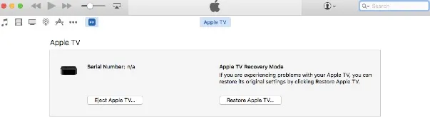 restore apple tv