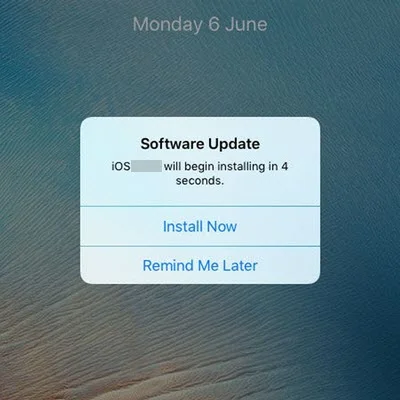 stop ios update notification