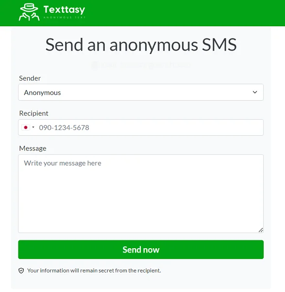 send anonymous text