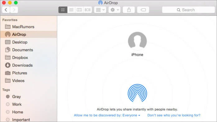 airdrop iphone videos to mac