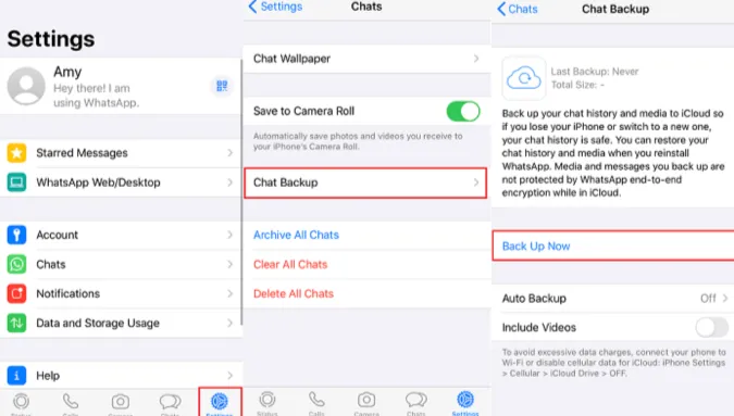 back up whatsapp messages to icloud