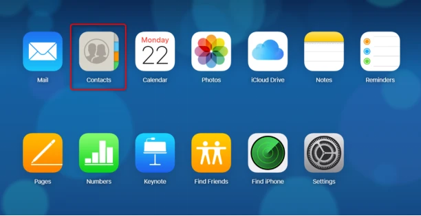 access contacts from icloud online
