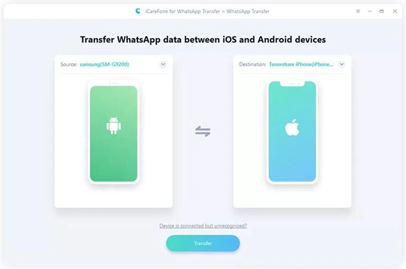 transfer whatsapp from android to ios