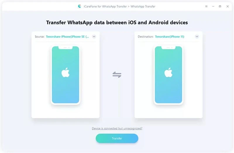 transfer whatsapp from iphone to iphone