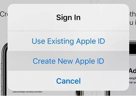 create an new apple id