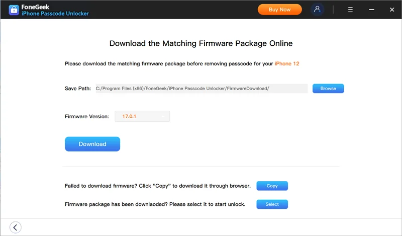 2. Download do pacote de Firmware