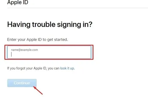 enter apple id