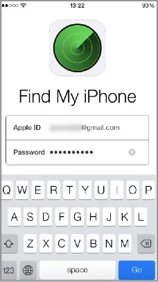 log into find my iphone