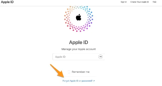 forgot apple id or password