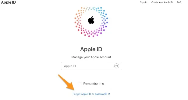 reset apple id password