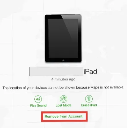 remove icloud account via icloud