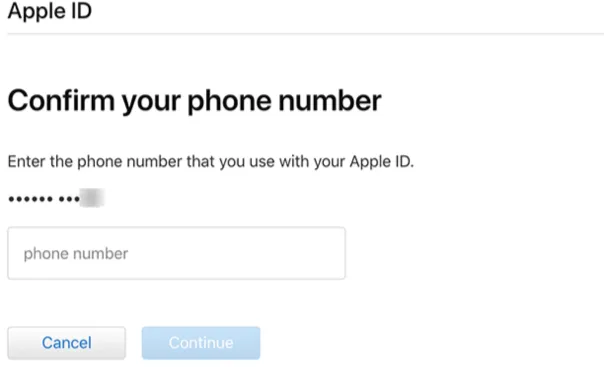 reset apple id password