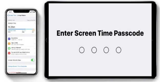 screentime passcode ios