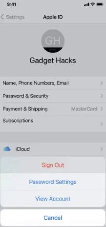 重新登入icloud