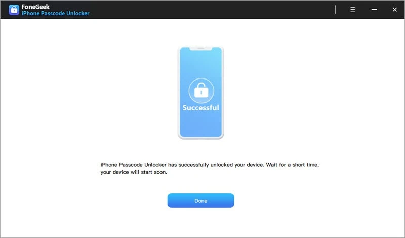 successfully unlock screen passcode