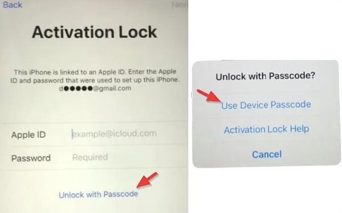 unlock with passcode